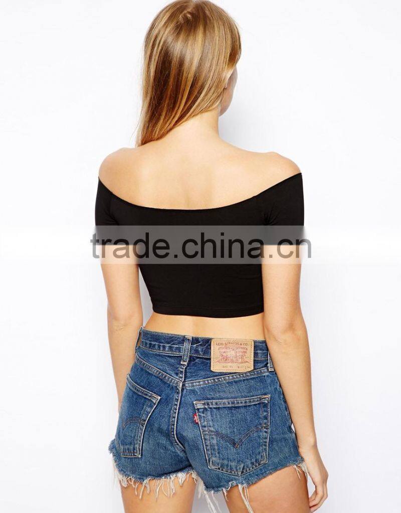 Bardot Crop Top China products