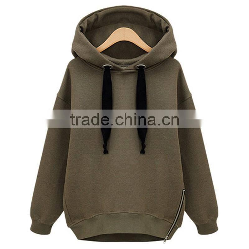 Cheap Ladies thick fleece large size loose blank hoodies