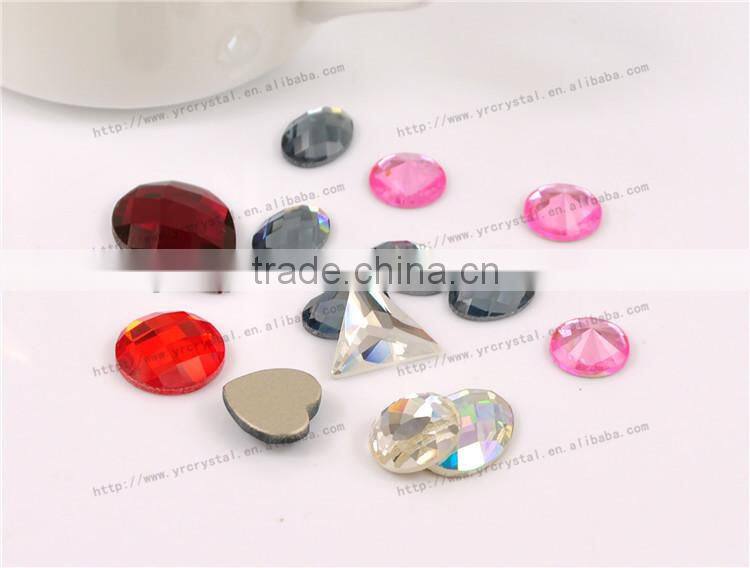 Crystal mirror glass rhinestone no hotfix flat back rhinestone