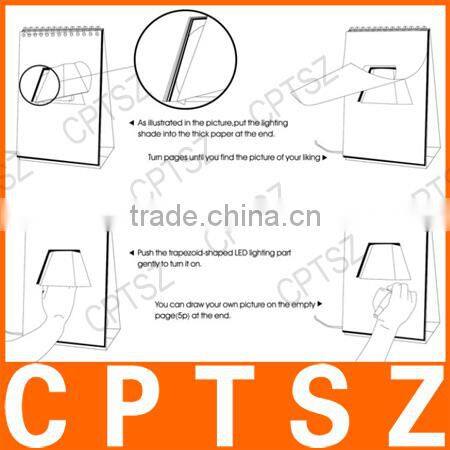 Lovers DIY calendar table lamp