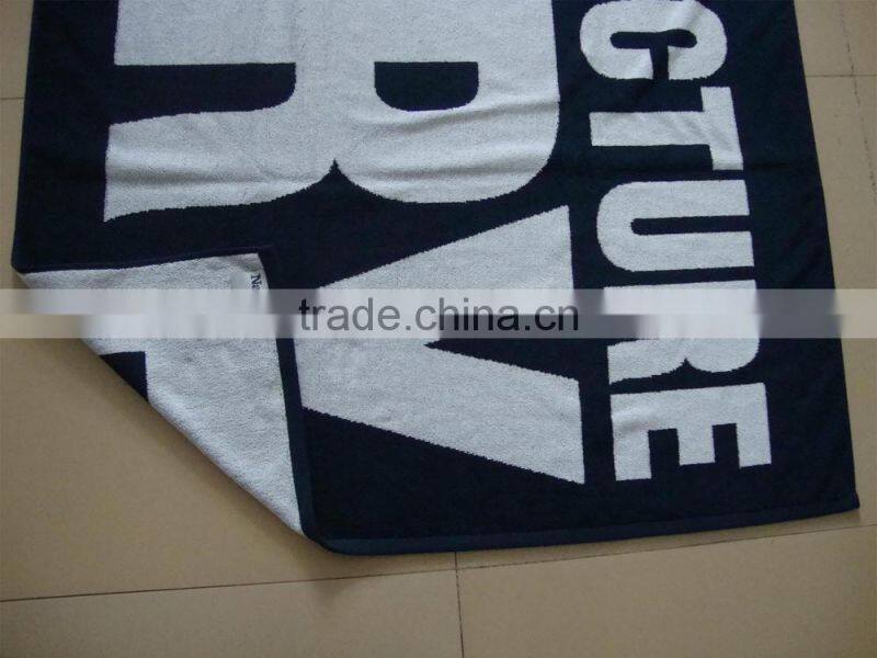 Larger size and thicker weight, 2 color jacquard terry beach towel