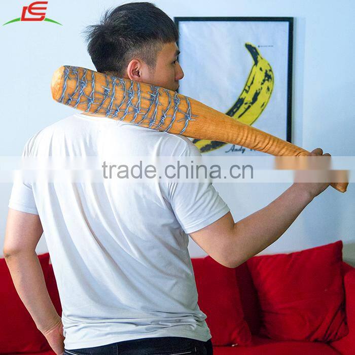 hot sell walking dead plush Lucille baseball bat bolster throw pillow