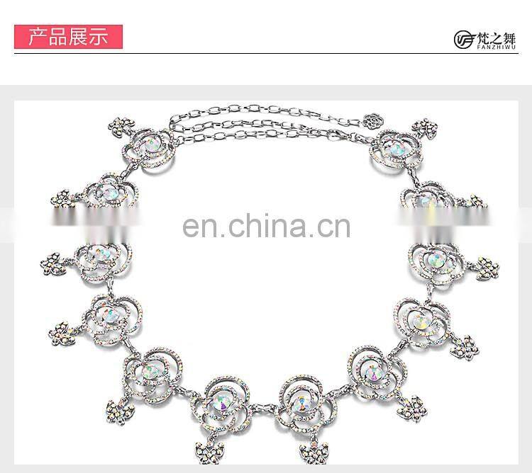 P-9102 Performance Colorful diamond Belly dance waist chain