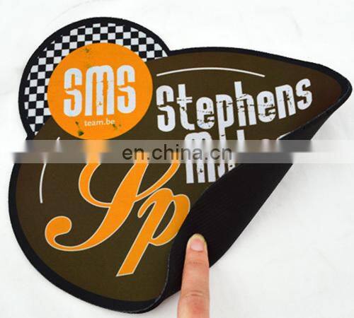 Customized die cut shape printed non-slip mouse mat pvc