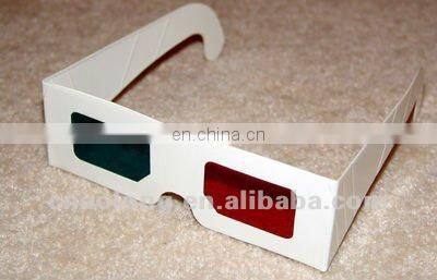 dispossable custom full color imprint paper anaglyph 3d movie glasses for promotion