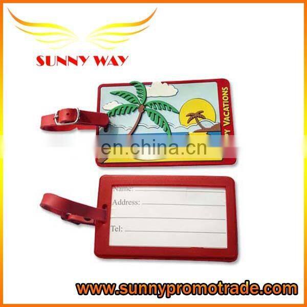 Wholesale Monkey Paul pattern fashion travel silicon luggage tag /PVC baggage label