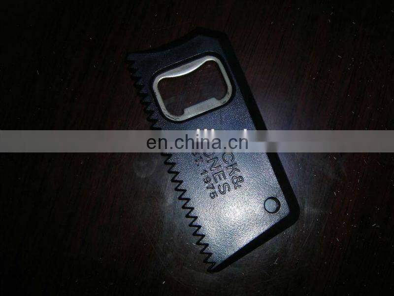 2017 newest plastic surfboard wax comb bottle opener