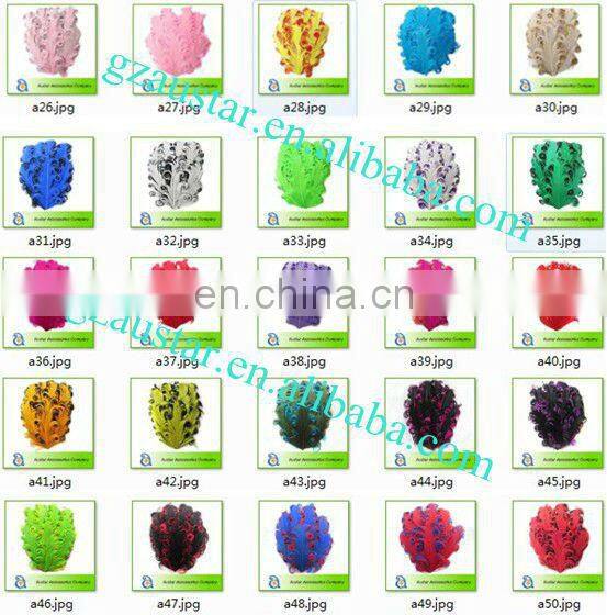 NEW! Hot sell Tourquoise / Brown Nagorie Curled Goose feather pads