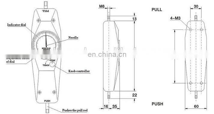 50N pull and push dynamometer Analog Force Gauge