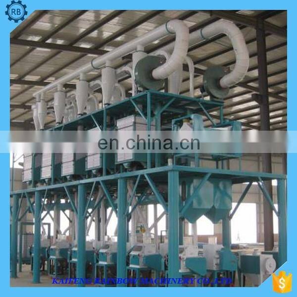 Complete flour production line for wheat grain