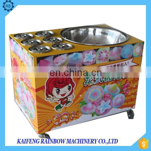 Hot selling Commercial gas cotton candy floss machine with cart