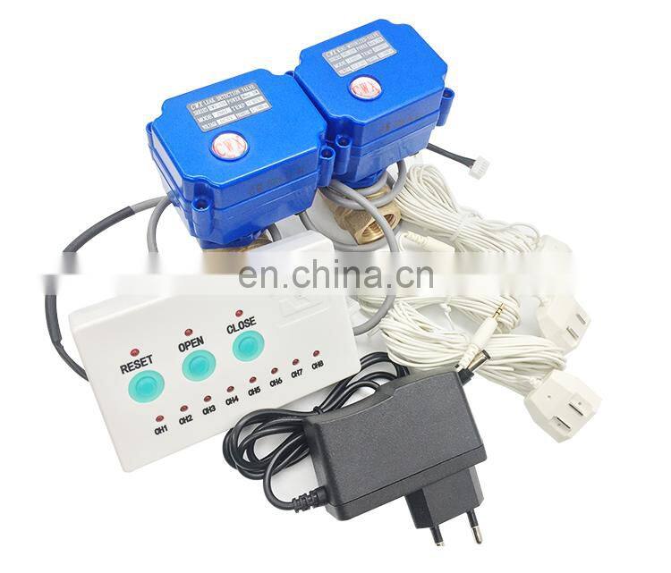 water leak detection valve with sensor and controller for smart home
