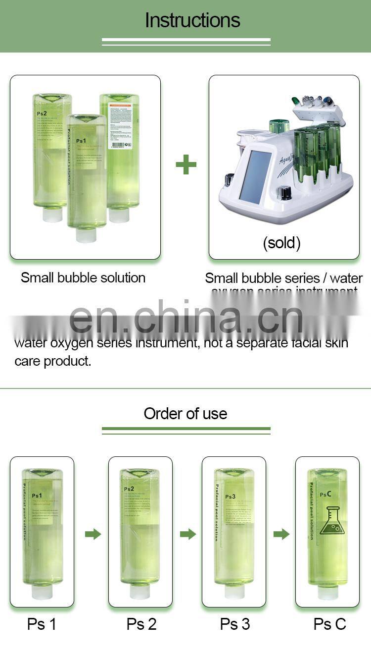 Wholesale 4 Bottles Facial Serums Liquid Solution for Hydro Dermabrasion Machine Skin Rejuvenation Aqua Peeling Solution