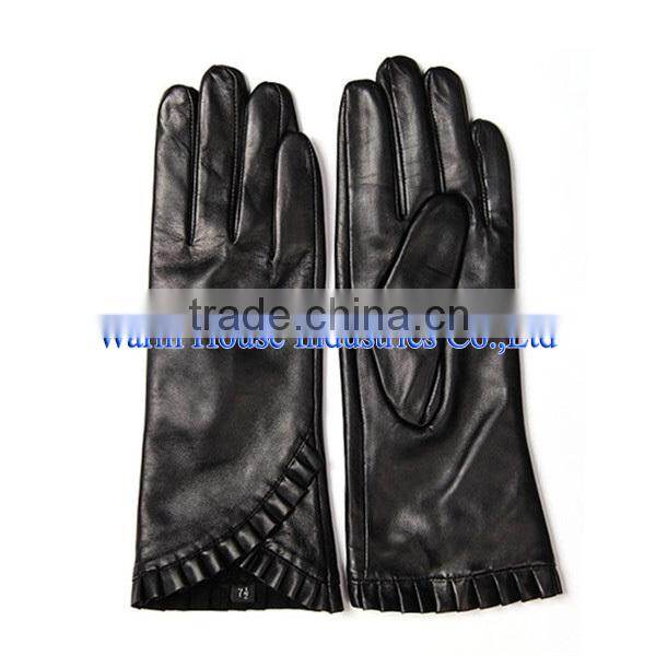 2016 new style women winter glove for leather glove importers