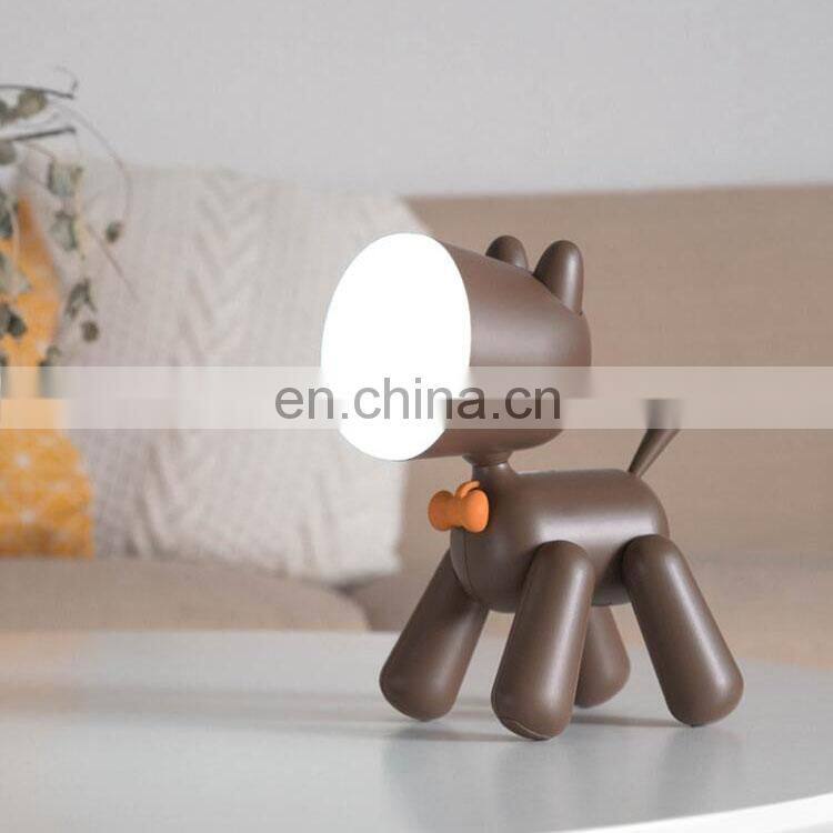 Gift USB Rechargeable Moveable Body Switch Control Cute Image 2 Modes Brightness Children Puppy night Light