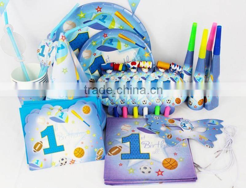 2016 New 78pcs Sports Boy Kids Boys Birthday Party Decorations Kids Event Party Supplies Party Decoration PS001