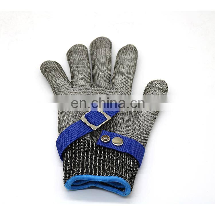 A9 Anti Cut High Performance 316L Stainless Steel Mesh Wire Safety Cut Resistant Work Gloves Construction Butcher