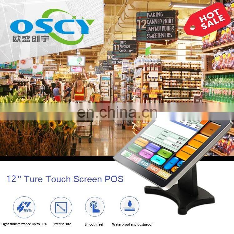 POS all in one window touch screen POS system/members card reader pos terminal/supermarket cash register