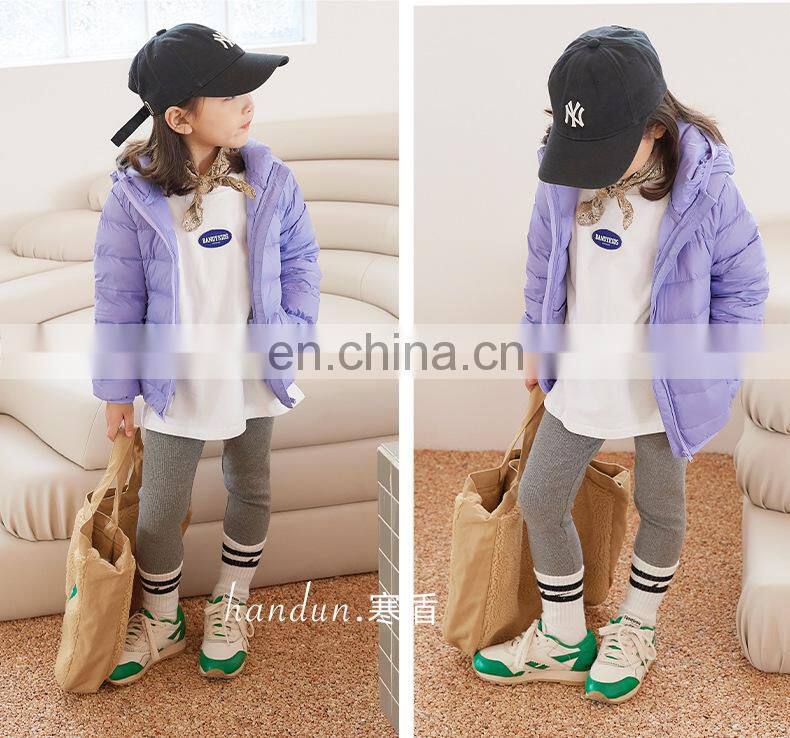 Handun's new children's down jacket Lightweight children's clothing boys and girls jackets hooded children's down jackets
