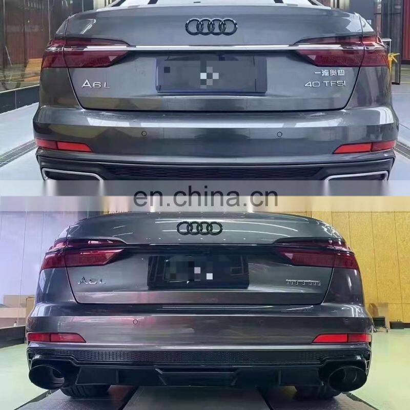 Runde New Design PP Material Body Kit For Audi A6 C8 MTM Style Front Bumper Grille Rear Lip Exhaust Body Kit