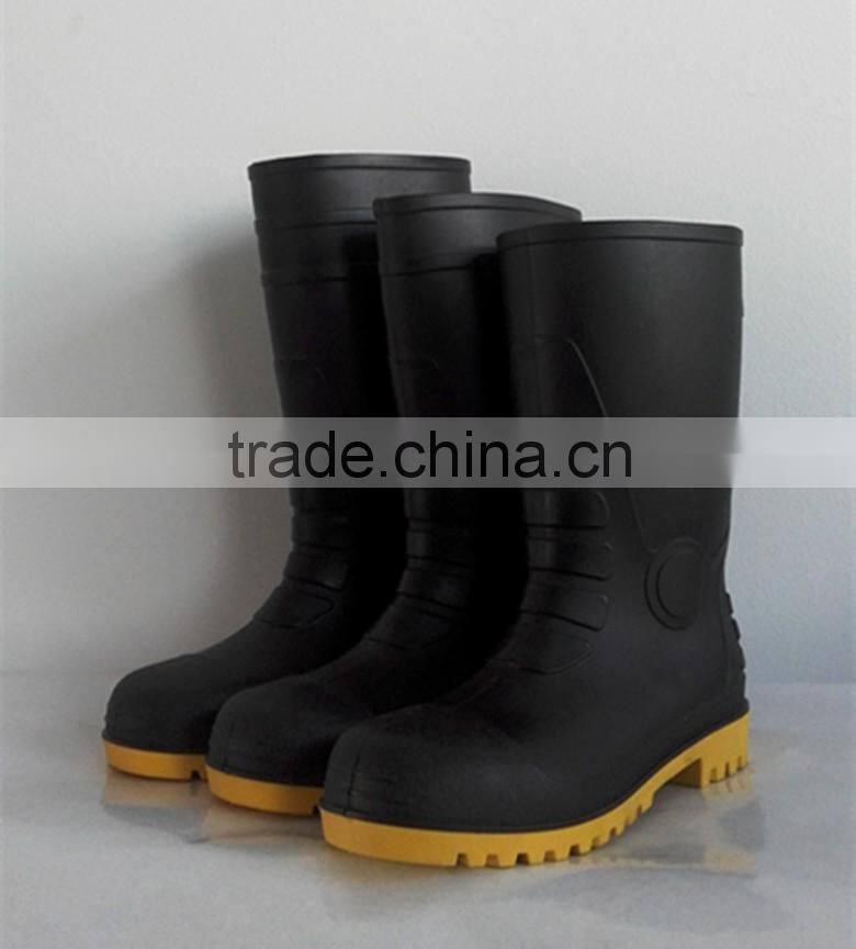 2016 fashion men safety boots ,pvc rain boots for mining working boots