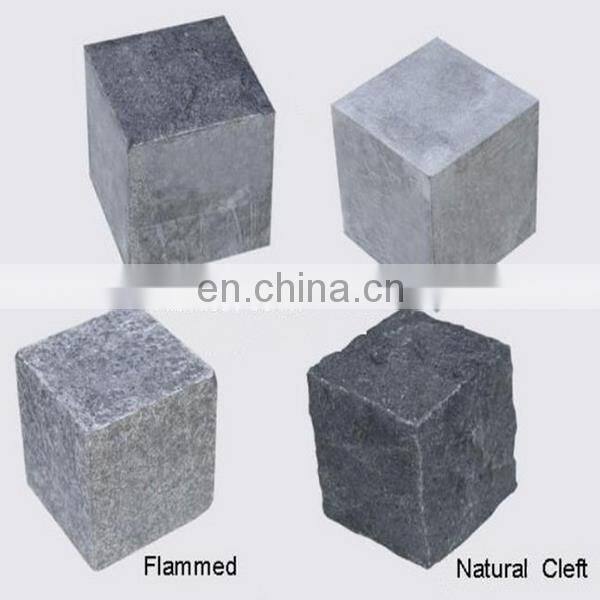 Natural black stone paving stone patio parking