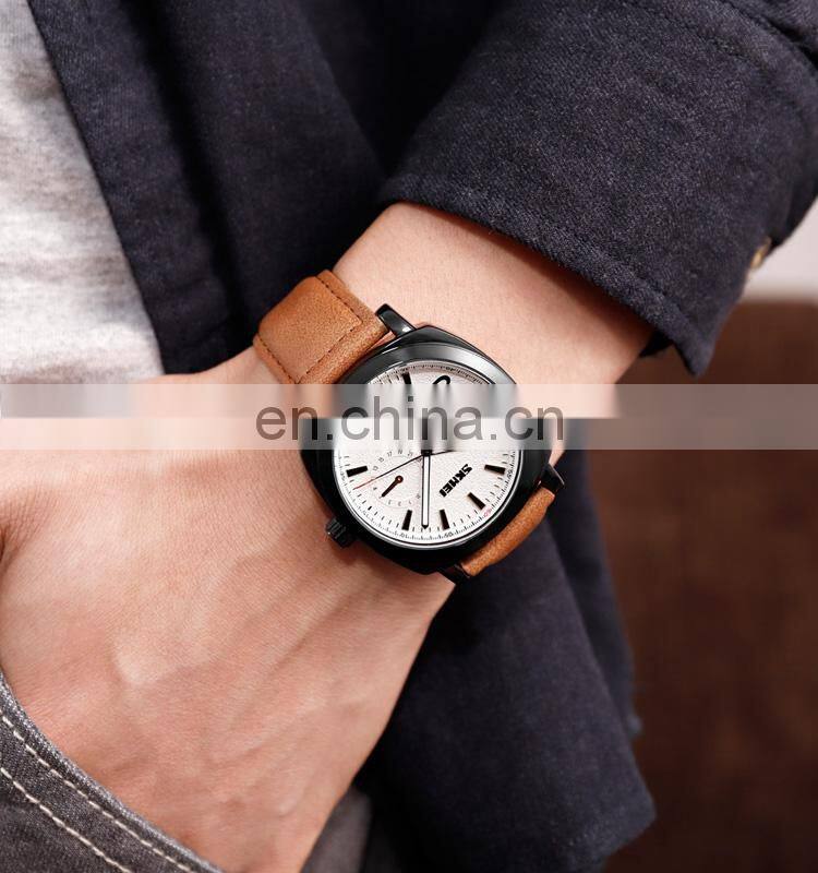 Skmei 1466 Luxury Rose Gold Mesh Watch Wholesale 3 Atm Leather Waterproof Quartz Watch for Men