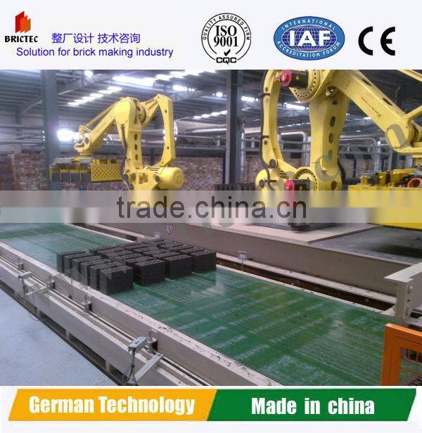 Automatic brick stacker machine in automatic clay brick manufacturing plant