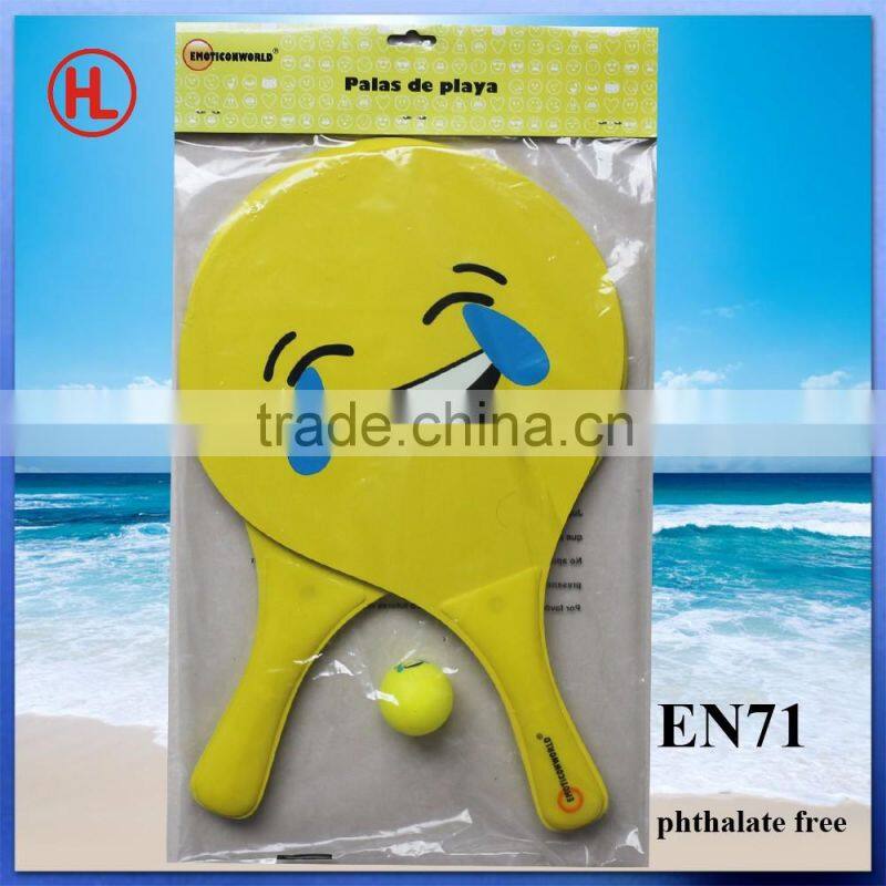 expression printing funny wooden beach tennis racket