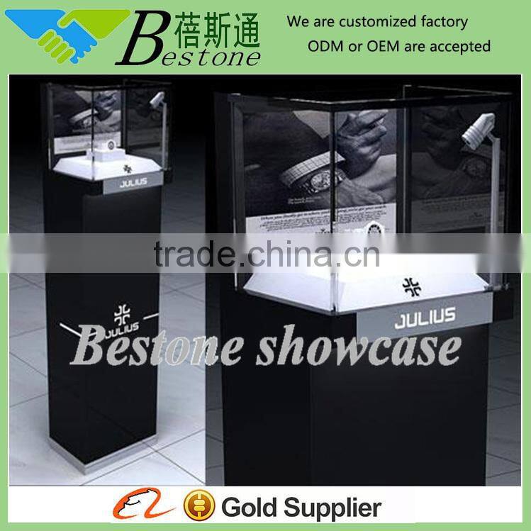 Retail store interior design wood watch display stand