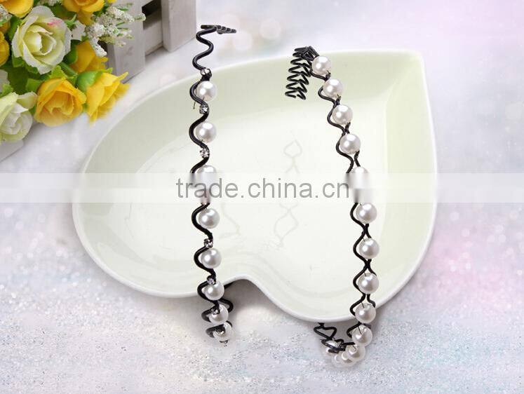 Cheap wholesale hair hoop pearl hair accessories