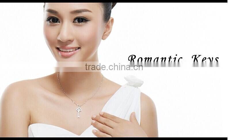 Butterfly shape German silver pendant WITH cubic CZ&Rhodium ,and Exporting natural gemstone pendant of KEY