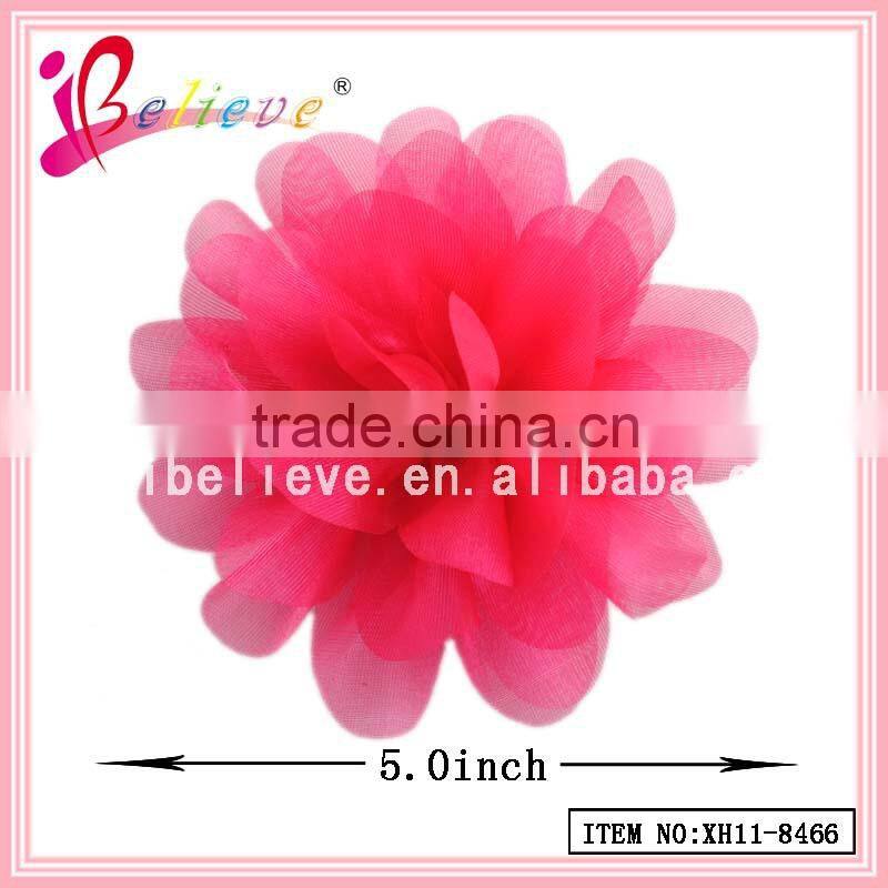 Free sample available women organza flower hair clips on alibaba hot sale (XH11-8466)