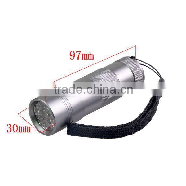 365nm UV Flashlight Battery Powered UV Flashlight 365nm With 9 Bulbs