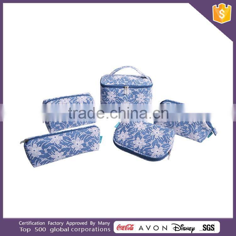 The Best Design fashion beautiful wholesale canvas cosmetic bag/makeup bag