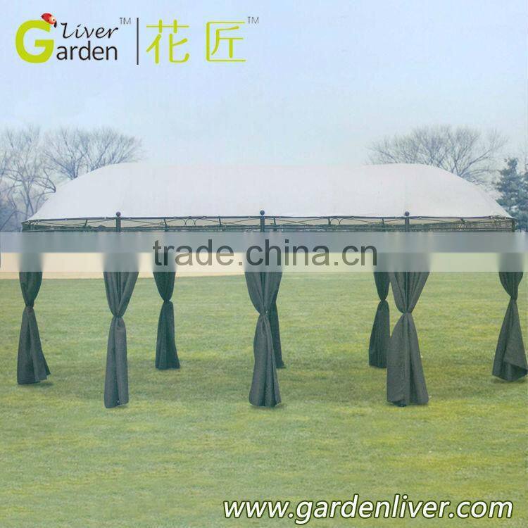 mordern outdoor gazebo with mosquito netting and canopy