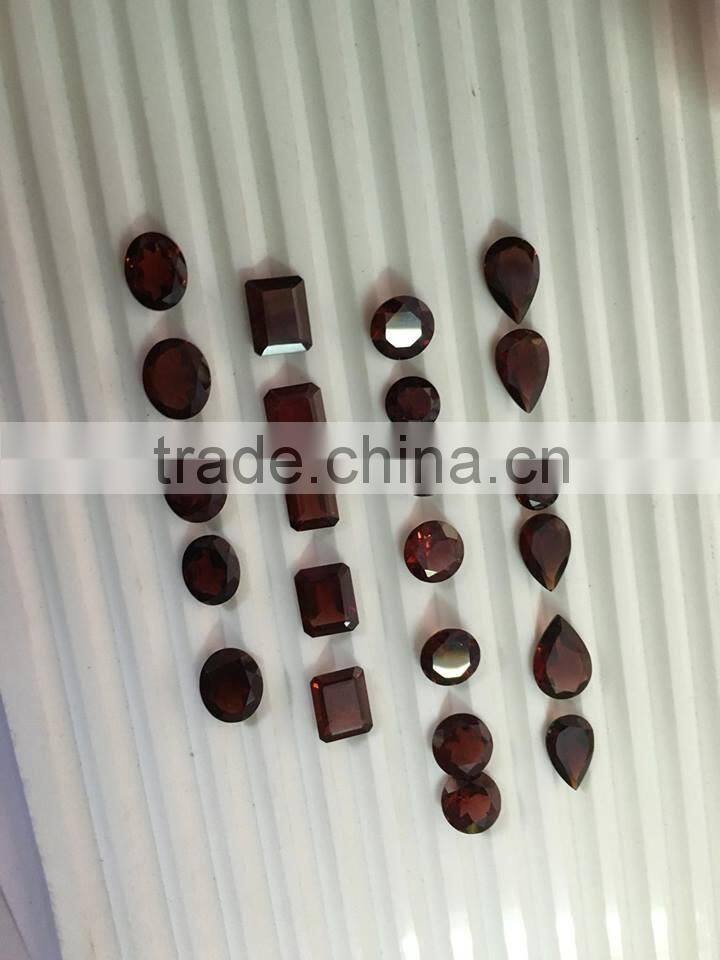 Red Garnet Brilliant Cut Gemstones