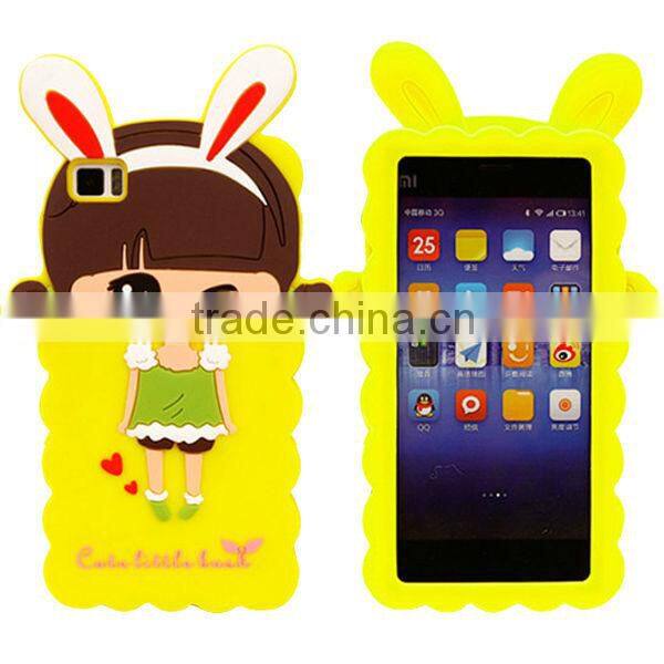 For xiaomi Mi3 mobile phone case Cute girl Cartoon silicon soft case