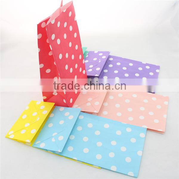 Biodegradable Chevron Party Favor Paper Bags 11 Mix Colors For Party, Food Packing
