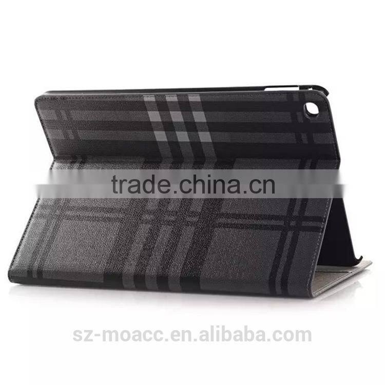 stripe style smart flip stand leather case for ipad air 2