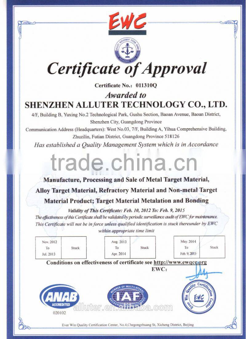 Ti target/ Ti sputtering target Gr1 Gr2