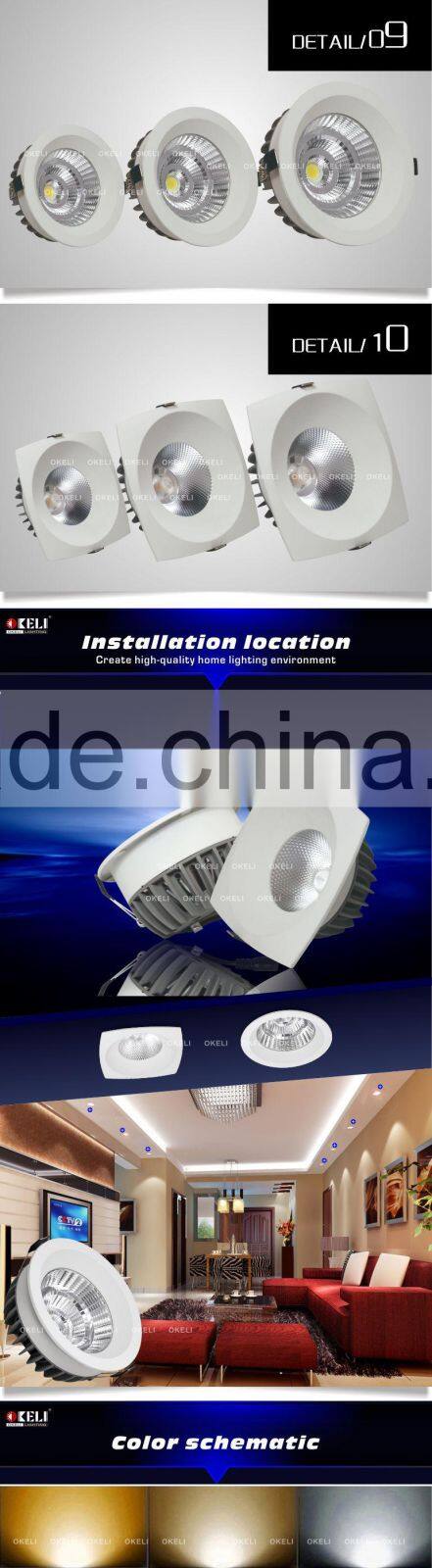 New design led downlight 24w anti-glare downlight reflector downlight 9w 16w 24w