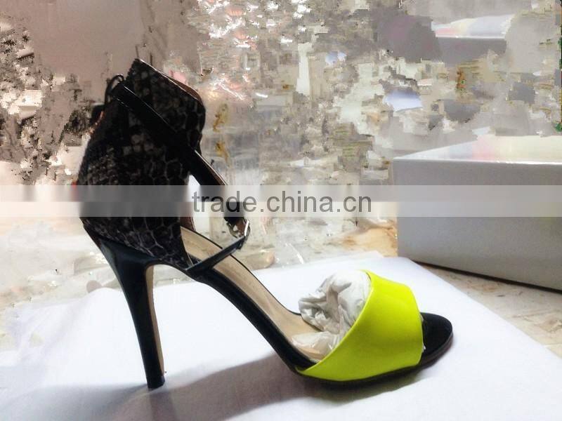 Ladies party wear shoes high heel sandals catwalk 2016 handmade sandals african dress shoes