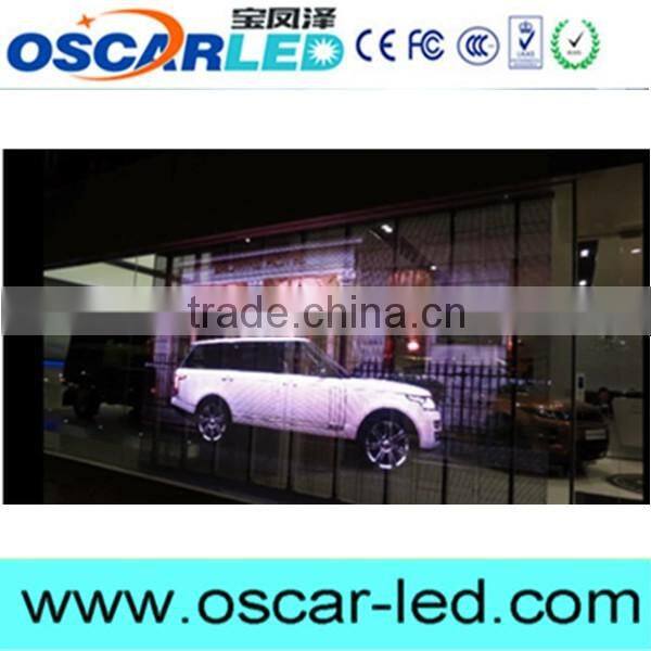Latest led product high quality indoor shop/mall Transparent full color advertising wall glass led screen