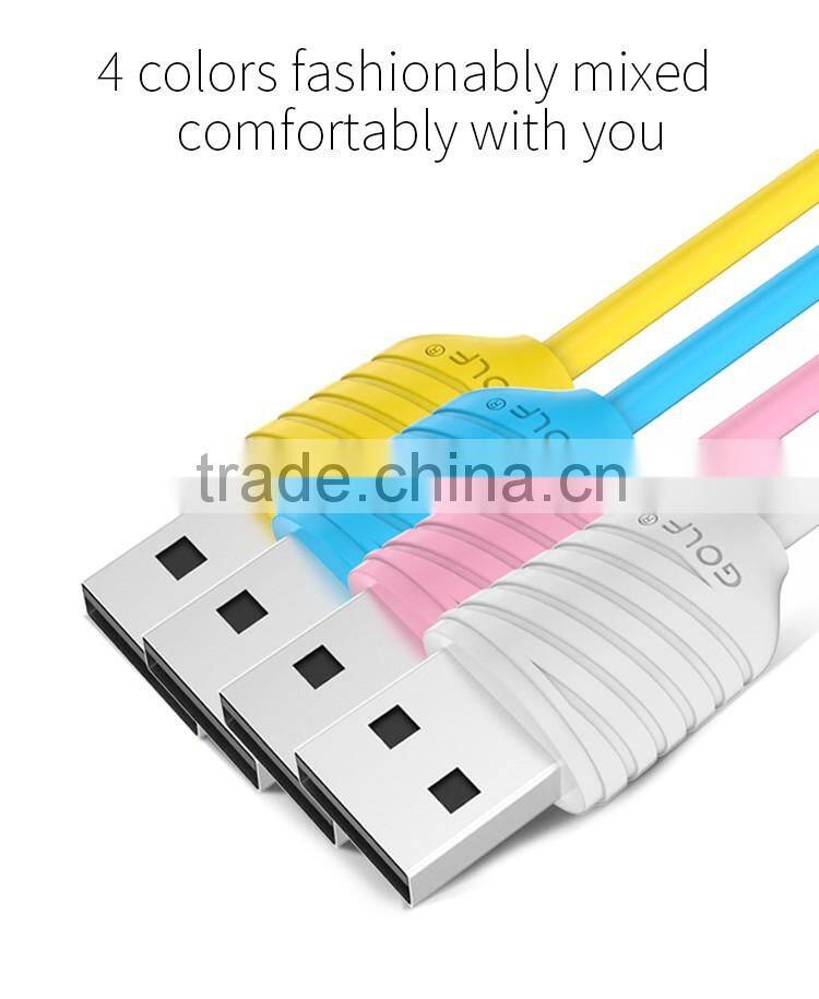 GOLF 2.1A Pineapple Series 2in1data cable for iphone 5/5s/6/6s/6plus 1m quick charge and data pinepple 2in1cable for micro phone