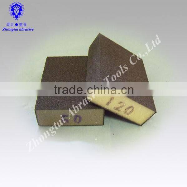 Aluminium oxide Middle density sanding sponge 100*70*25mm in grit P60-240 with individual package