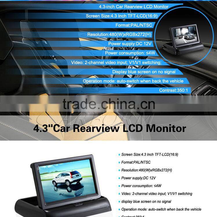 stand alone 4.3 tft lcd rearview car car lcd monitor mini tv