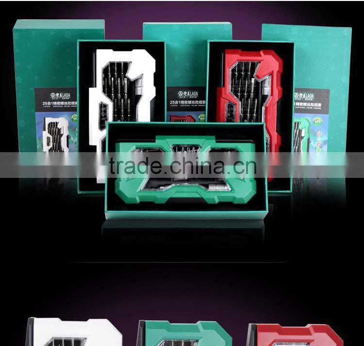 LAOA 25 in 1 high precise screwdriver set for repair cellphone clock laptop