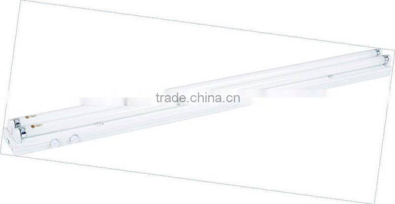 white paint 40W high light effect super-quiet inductance double tubes lamp inductive fixture with flat cover and lamp holder