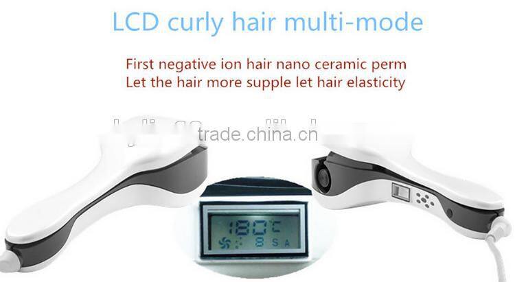 Negative Ions Magic Hair Curler LCD display Screen Automatic Hair Device